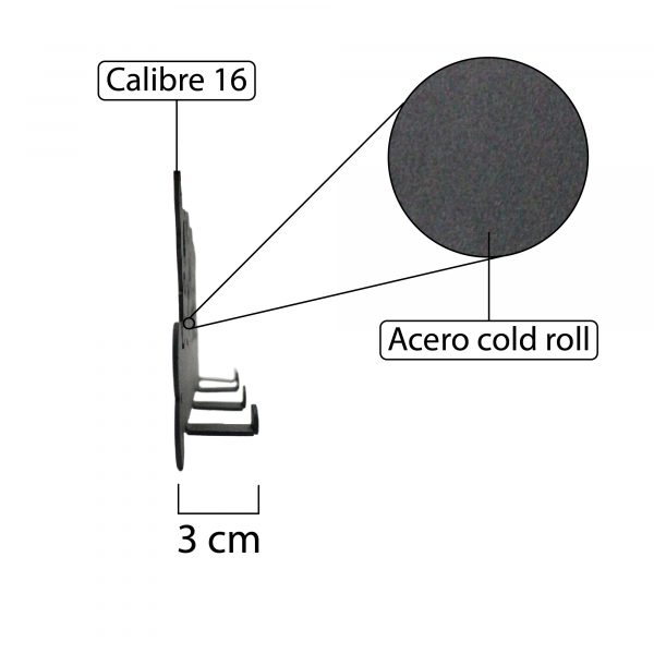 Perchero de Acero Cold Roll con Diseño de 4 cachorros pequeños - Imagen 5