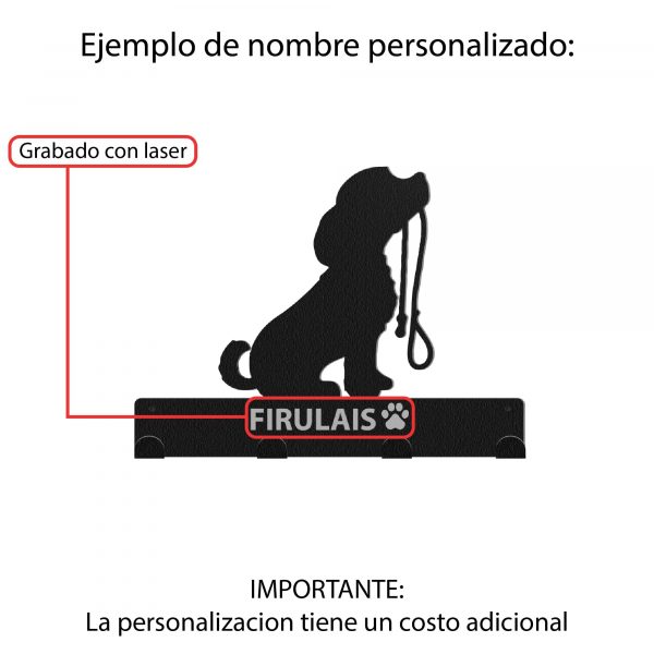 Perchero Perro Correa en Acero Cold Roll - Corte Láser - Imagen 7