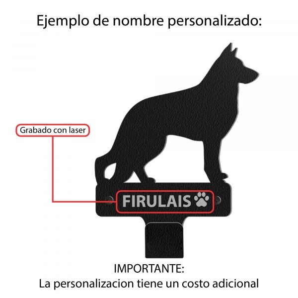 Porta Correas Para Mascotas En Acero: Estilo Pastor Alemán - Imagen 3