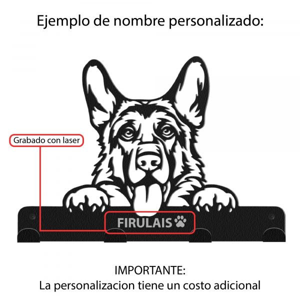 Perchero Para Mascotas En Acero: Estilo Pastor Alemán - Imagen 6