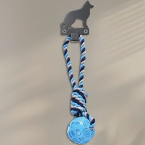 Porta Correas Para Mascotas En Acero: Estilo Pastor Alemán