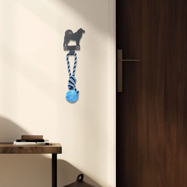 Porta Correas Para Mascotas En Acero: Estilo Akita Inu