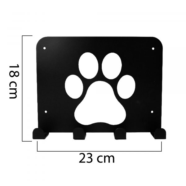 Perchero funcional Para Mascotas de Acero - Diseño Huellitas - Imagen 9