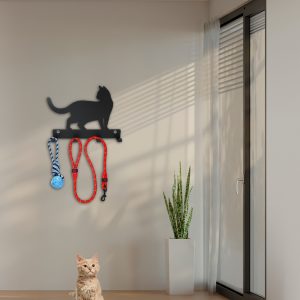 Perchero de acero Gato Grande para mascotas