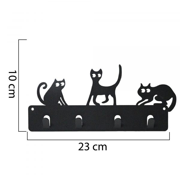 Perchero Para Mascotas En Acero: Estilo 3 Gatos Pequeños - Imagen 2