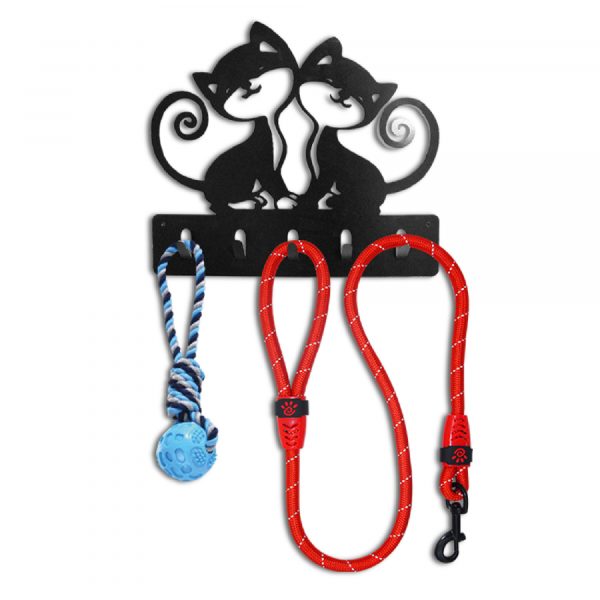 Perchero de acero con diseño de dos gatos enamorados - Imagen 6