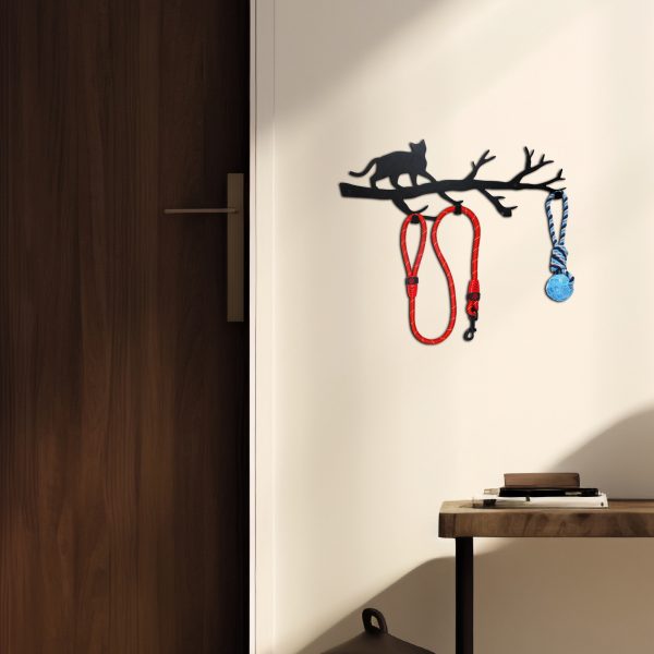 Perchero de Pared con Diseño de Gato en rama - Imagen 8