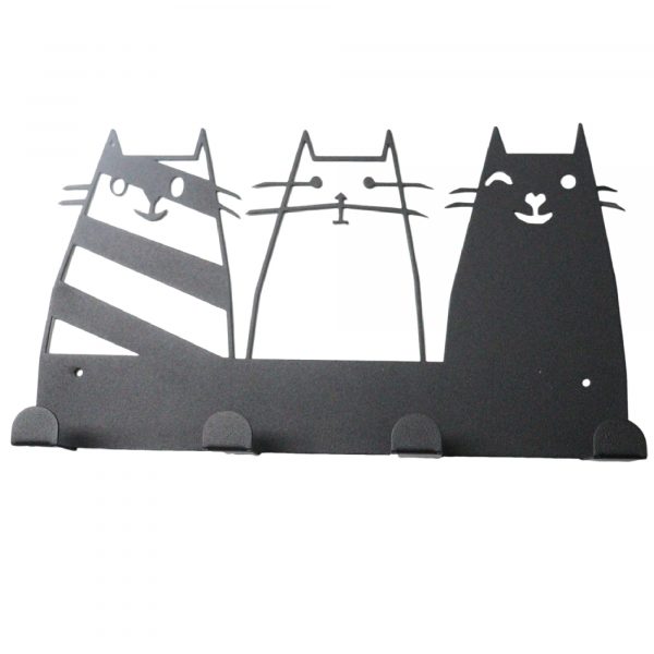 Perchero de Acero "Tres Gatos" - Funcionalidad y Estilo para tu Hogar - Imagen 2