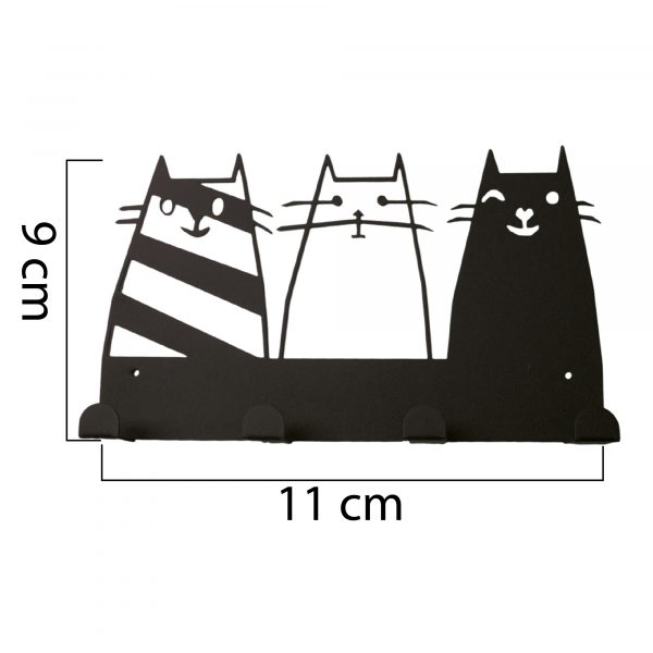 Perchero de Acero "Tres Gatos" - Funcionalidad y Estilo para tu Hogar - Imagen 6