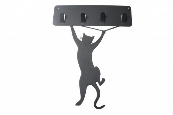 Perchero de acero con diseño de gato colgando - Imagen 11
