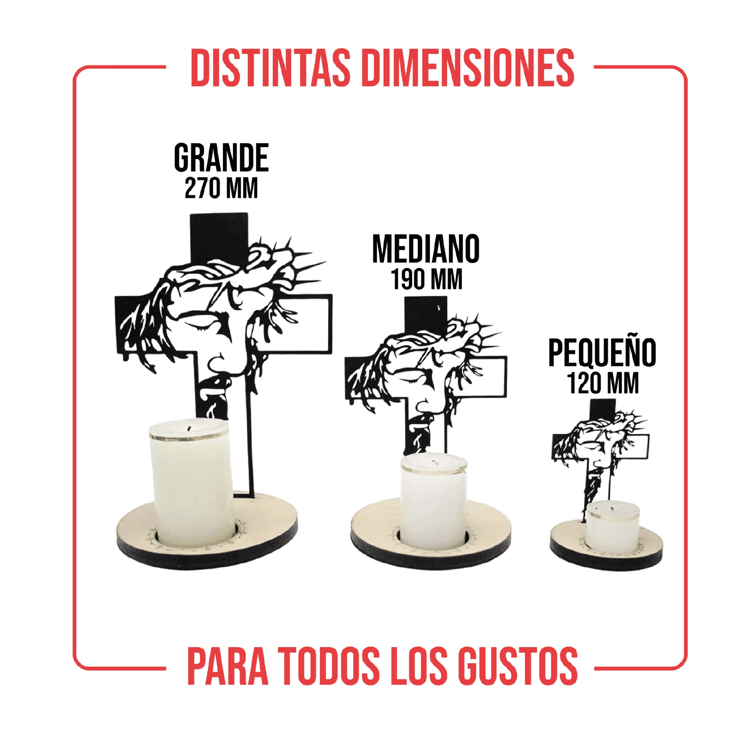 Porta Vela De Proyección De Cristo Cruz - Imagen 3