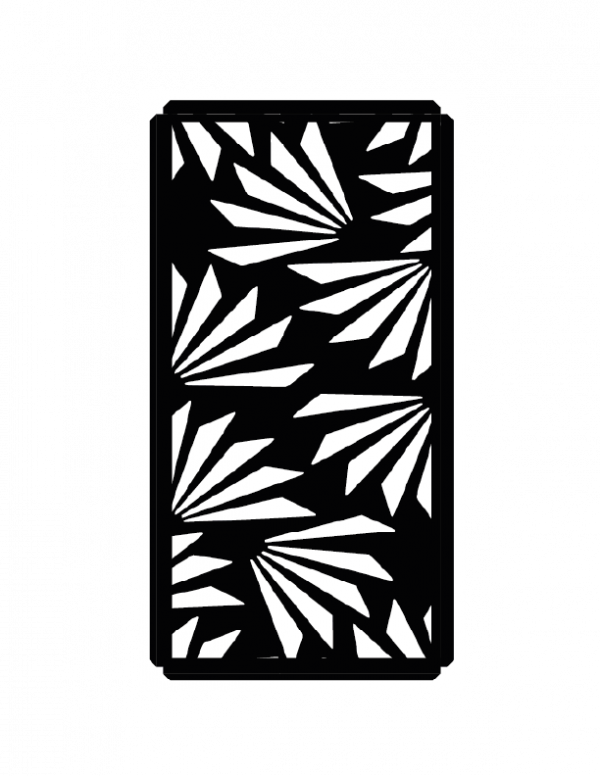 Panel Metálico Decorativo con Diseño de Abanicos - Imagen 3