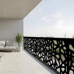 Fachada Moderna con Líneas Abstractas – Panel Decorativo
