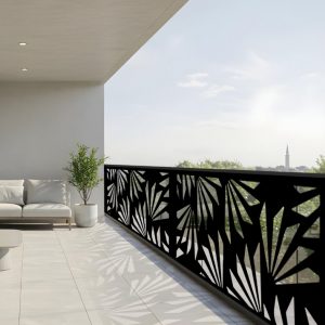 Panel Metálico Decorativo con Diseño de Abanicos