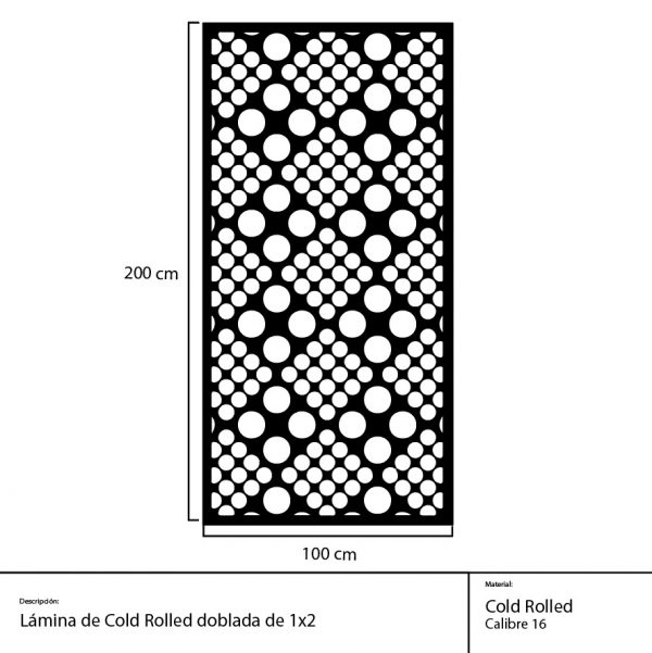 Panel metálico decorativo con Diseño de Círculos - Imagen 2