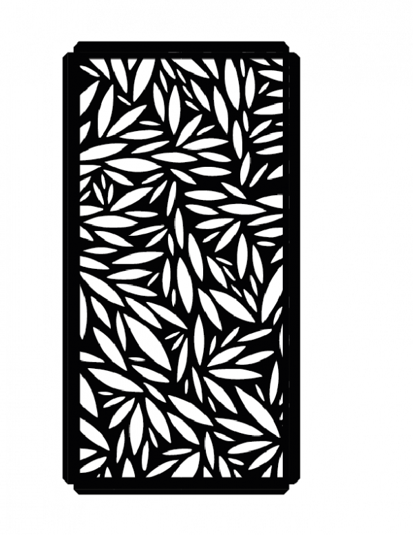 Panel Metálico Decorativo con Diseño de Hojas - Imagen 2